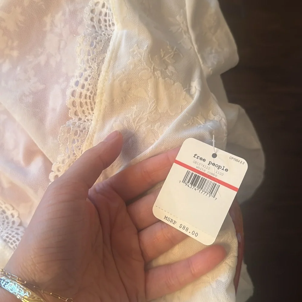 NWT Free People “Babes in Bandeau” Mesh Bodysuit
